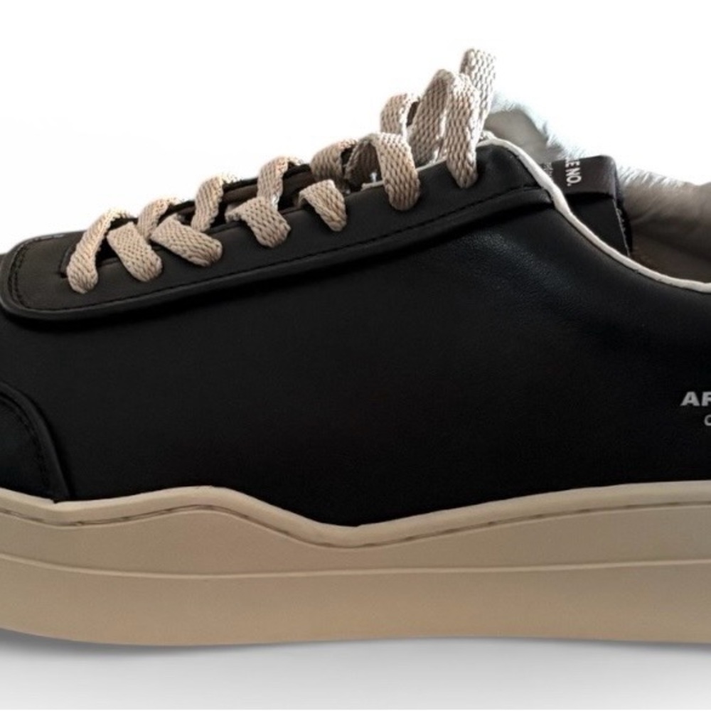Article No.  Black Leather Sneakers for Men New